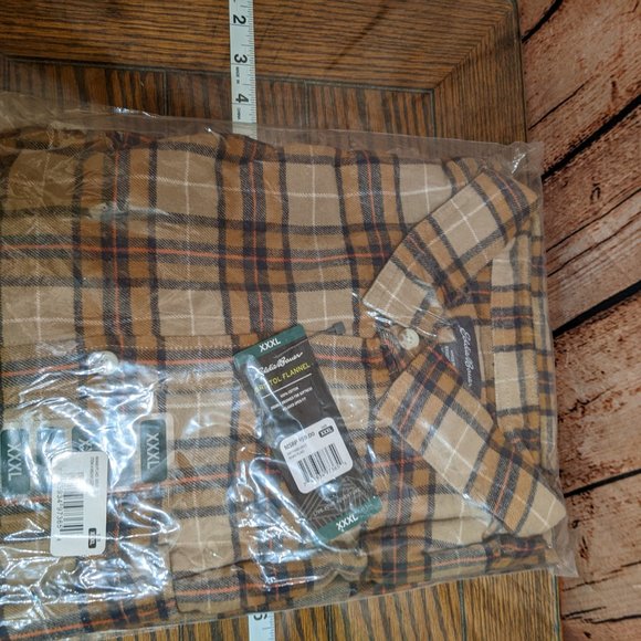 Eddie Bauer Bristol Flannel Relaxed Open Fit 100% Cotton Size XXXL SNEW WITH TAG - Picture 6 of 9